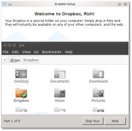Dropbox application setup dialog 5