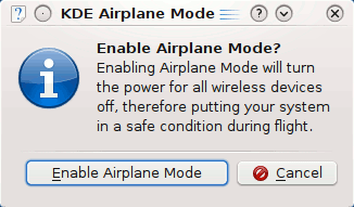 KDE Airplane Mode
